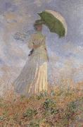 Layd with Parasol, Claude Monet